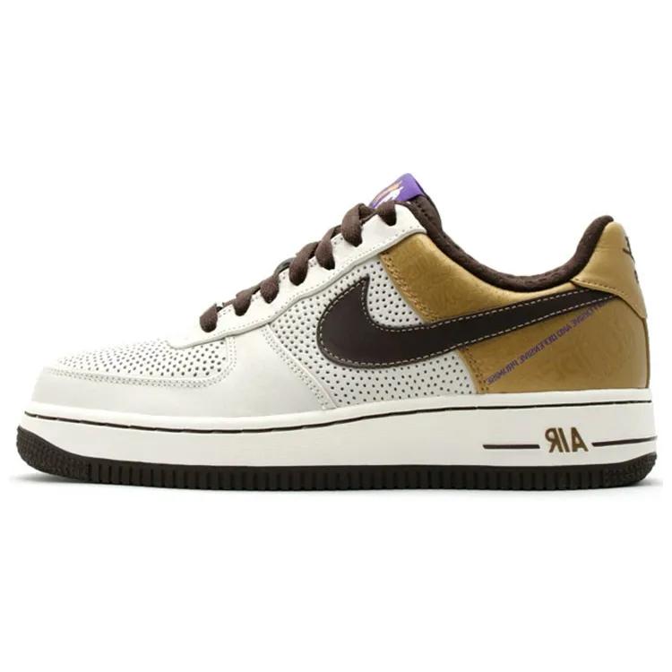 Nike Air Force 1 Premium Grade School 'Original Six' (Unisex) sail / baroque brown-metallic gold Kids' Skateboarding Shoes 315677 121