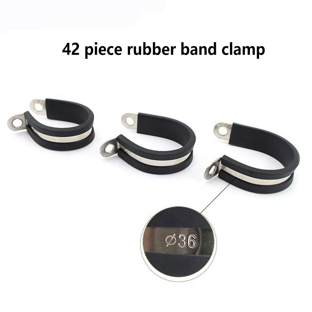 42 Pieces Clamp Accessoreis Pipeline Clamping Fixator Professional Fixed Clamps Hose Holder Clip Hoses Fasteners Part