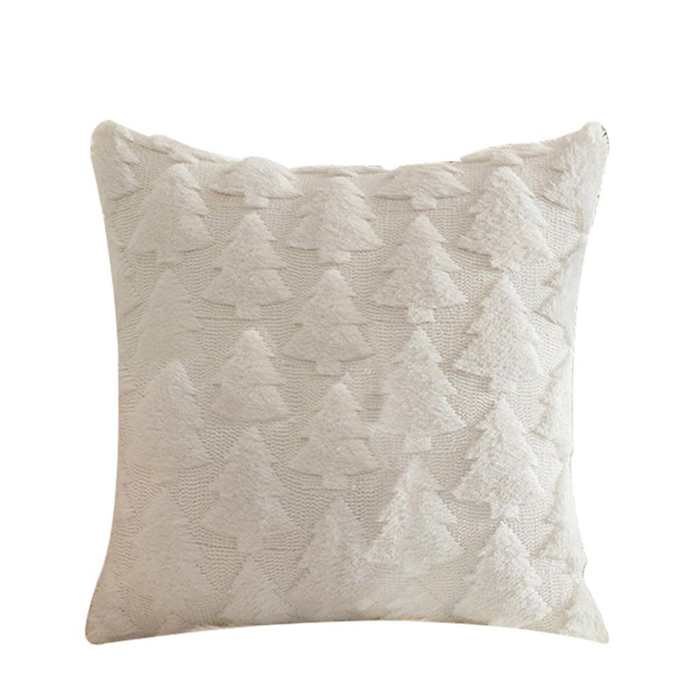 Soft Christmas Plush Pillowcase 3D Pattern Cushion Cover Comfortable Pillow Case Sofa/Bed
