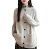 Korean Lazy Style Turtleneck Sweater Jacket Women'S Autumn And Winter New Loose Knitted Cardigan Top Lazy