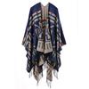 European and American Style Women's Fashion Tassel Scarf  Thicken Long Pashmina Ethnic Style Split Shawl Winter Warm Wraps