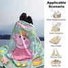 Customiz Name Personality Peppa Pig Blanket Soft &Warm Sofa Office Bed Travel Lunch Break Blanket, Gift Suitable All Seasons