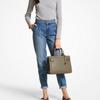 Michael Kors Solid Logo Pendant Square Commuter Casual Leather Shoulder Crossbody Tote Bag Medium Women bags Army-Green 35S0GU9S2L-ARMY