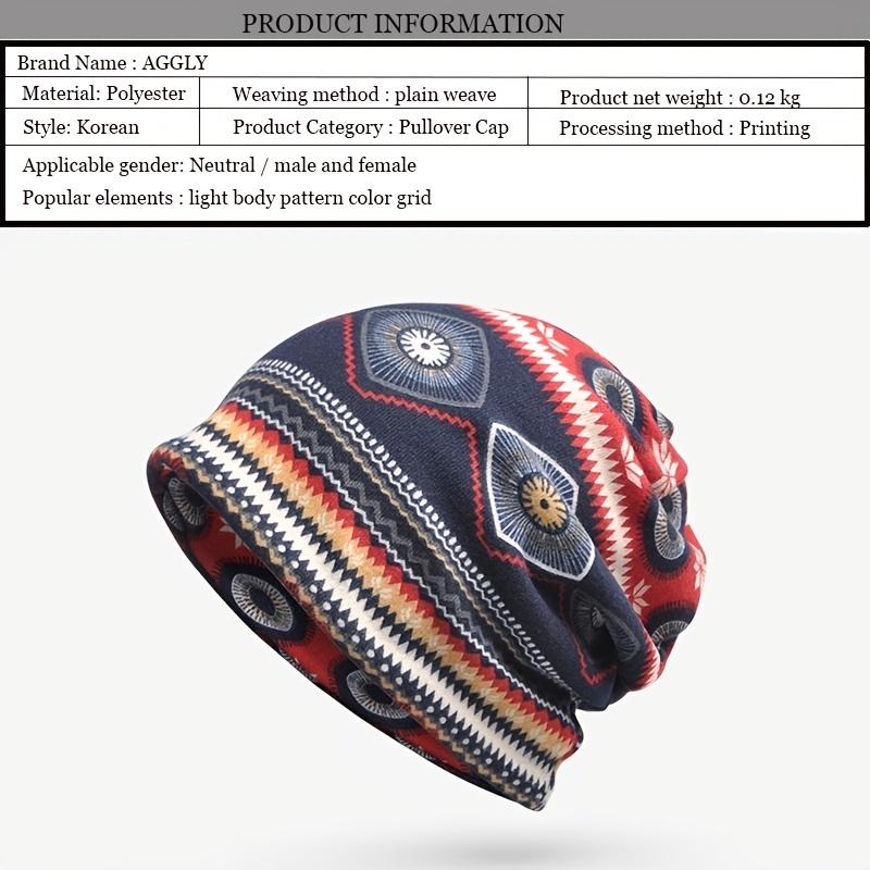 Шапки-бини в этническом стиле, зимняя кепка, повседневная шапка с черепом для мужчин и женщин, кепка в стиле хип-хоп, лыжная кепка