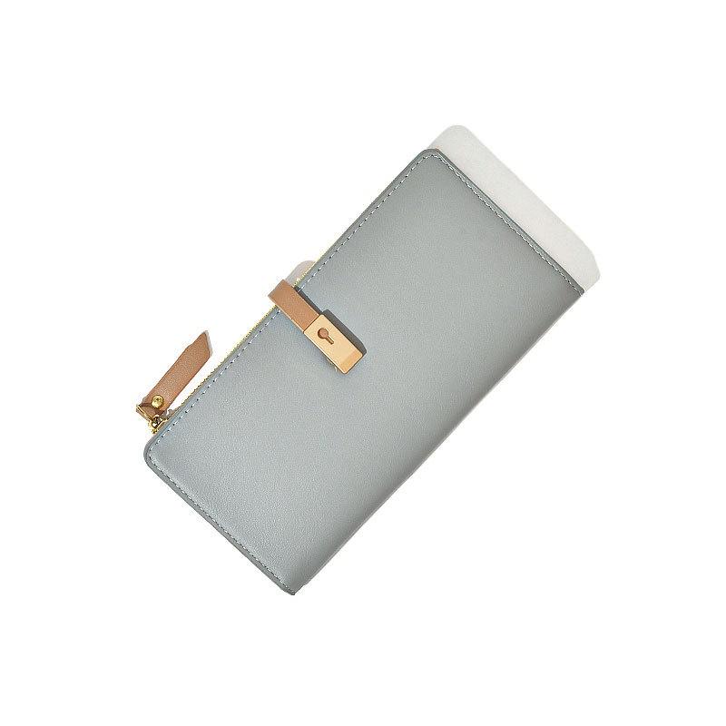 IELGY Women's Wallet Simple And Practical Small Fresh Solid Color Long