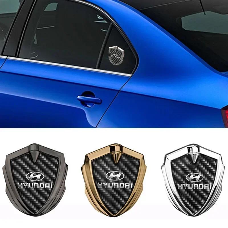 3D Badge for Hyundai I10 IX45 Sonata Tucson I40 Accent Elantra IX35 Kona I20 I30 Aslan Window Emblem Stickers Car Exterior Decal AH4