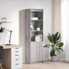 VidaXL Highboard Sonoma Grey 50x35x180 Cm Engineered Wood, Cabinet, Sideboard, High Storage Cabinet, 3328467
