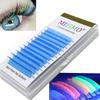 Color Grafting False Eyelashes 0.07 8-15mm Yellow, Blue, Bicolor, Bright Personality and a Few Hairs Extension Tool