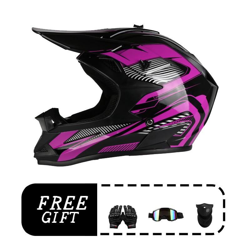 Full Face Off-Road Motorcycle Helmet Adults ABS Material DOT Certified Dirt Bike S M L XL