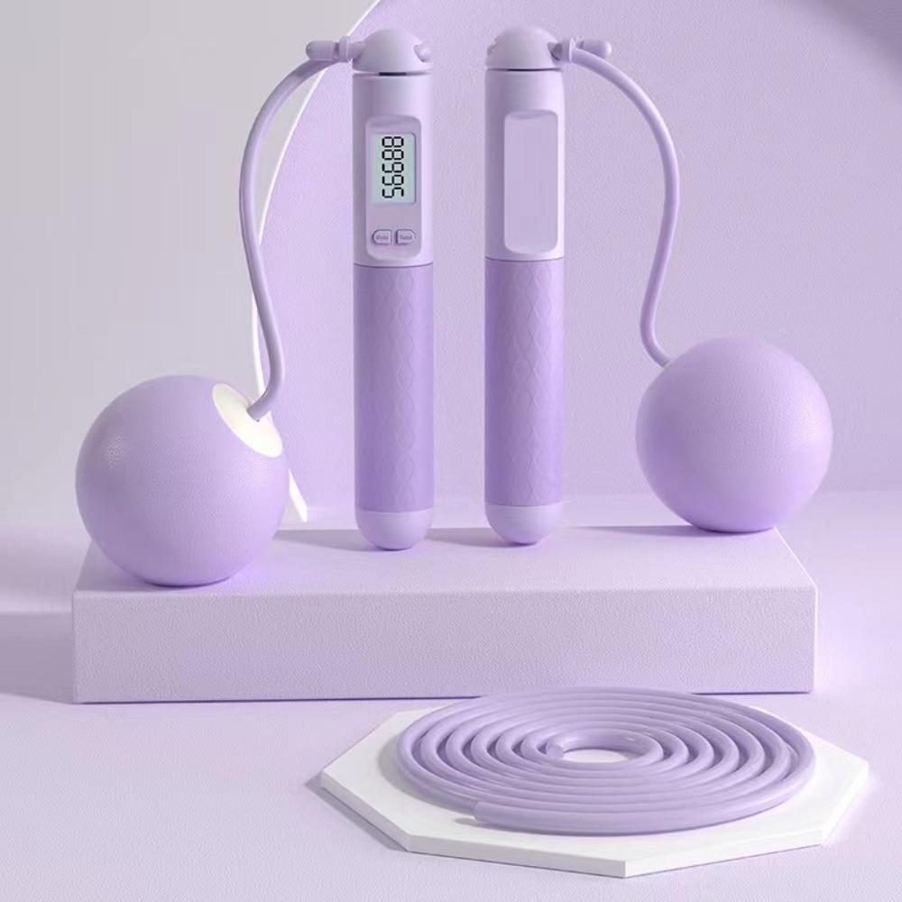 Скакалка с мячом 3 метра, счетчик, противоскользящая, для фитнеса, для студентов