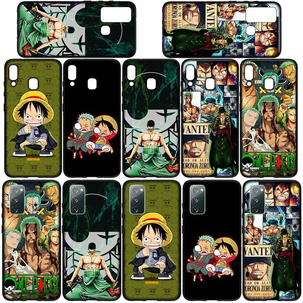 Чехол для телефона Samsung Galaxy S25 S24 S23 iPhone 16 15 Redmi Note 14 13 12 16E 11 Pro Max XR OPPO Moto Huawei Cute Luffy One Piece Roronoa Zoro Cover