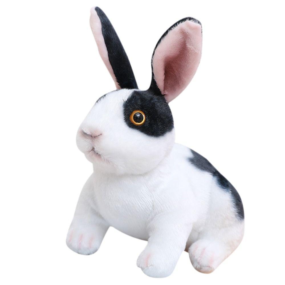 Kids Birthday Kawaii Rabbit Plush Toy Simulation Long Ears Rabbit Lifelike Animal Stuffed Doll Toys