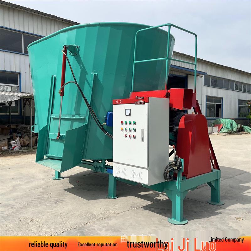 Vertical Twin-Shaft TMR Mixer for Fattening Cattle: Automatic Weighing and Feed Preparation Machine