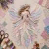Handmade Floral Fabric Patchwork Fairy Multiple Layers Fairy Doll Sewing Kit  Wall Decor