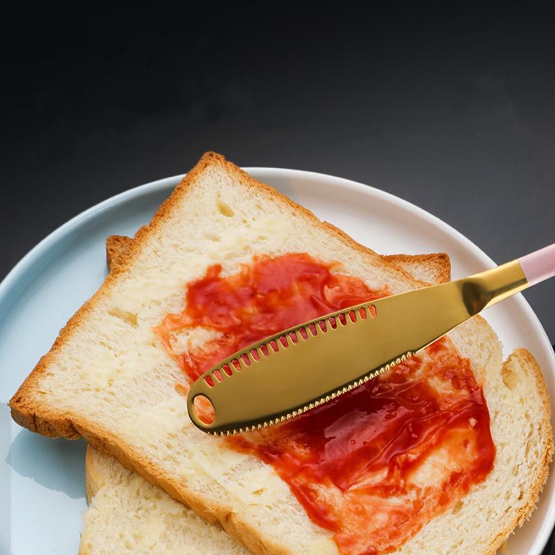 1 шт. Нож для масла, сыра, десерта, с отверстием, зазубренный, для стейка, тостов, хлеба, намазывания джема, столовые приборы, домашняя столовая посуда, кухонные принадлежности