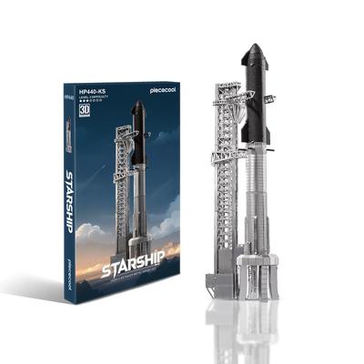 3D Металлическая модель космического корабля-ракеты Piececool - Требуется сборка, клей не нужен - Уровень сложности: 3 звезды (Средний/Взрослый)