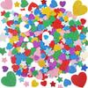 150PCS Glitter Heart Stickers Glitter Foam Heart Stickers Colorful Foam Star Stickers Adhesive Foam Heart Stickers Mini Star Stickers