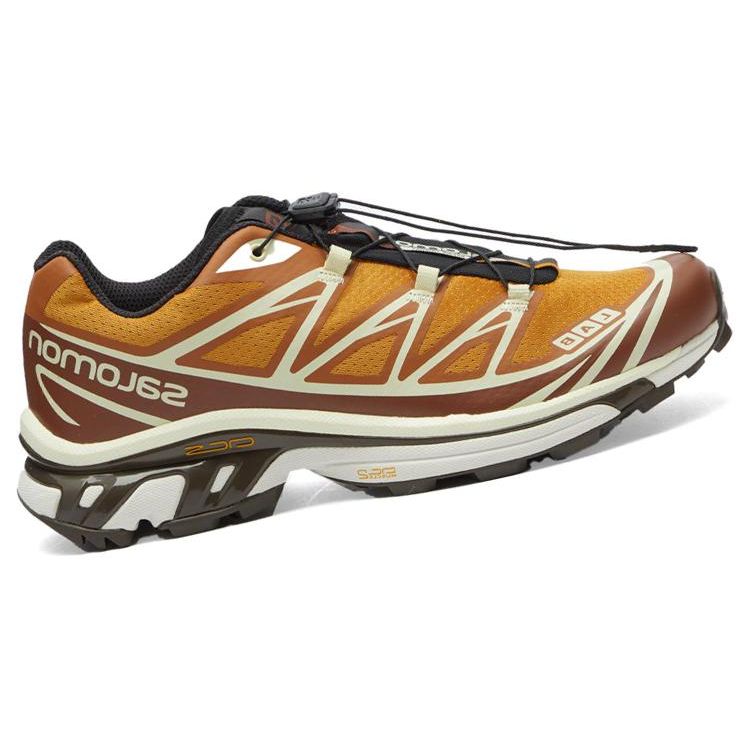 КОНЕЦ. x Salomon XT-6 Porcini Мужские кроссовки Сахарно-коричневый-Миндально-желтый L47424300