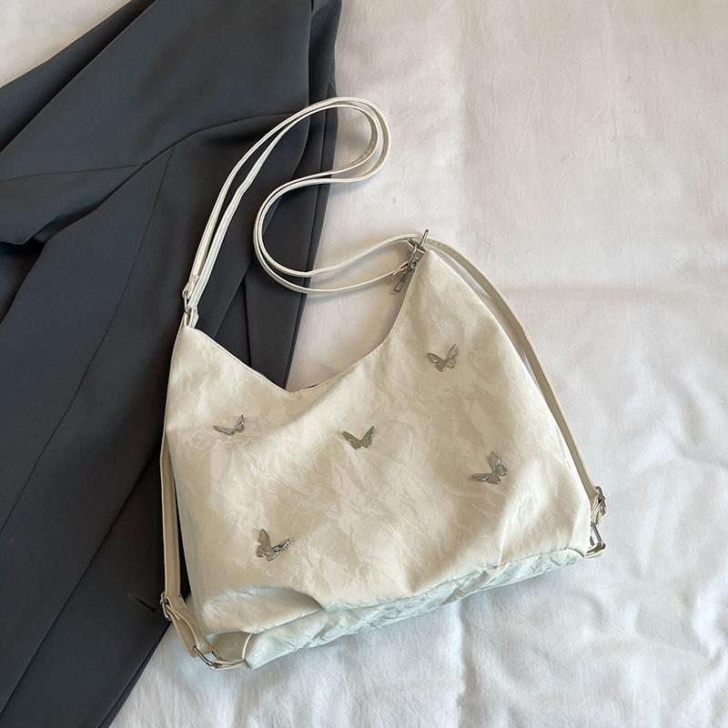 Повседневная мягкая поверхность большой емкости с бабочкой декоративная сумка через плечо модный рюкзак для поездок на работу многоцелевая сумка-тоут