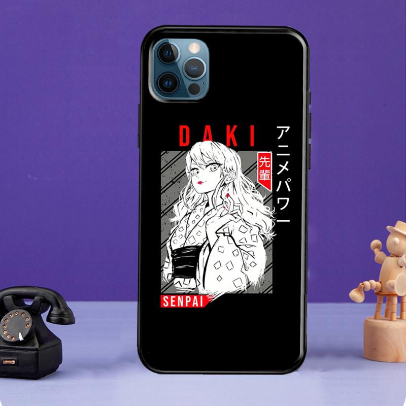 Чехол Demon Slayer Daki для iPhone 13 11 14 Pro Max 12 mini, полное покрытие для iPhone XR XS Max X 7 8 Plus SE 2020