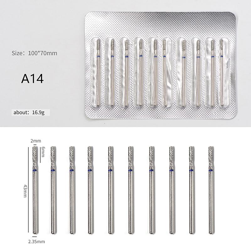 10pcs Nail Drill Bit Rotary Electric Milling Cutters for Pedicure and Manicure, Files Cuticle Burr Nail Tools Accessories
