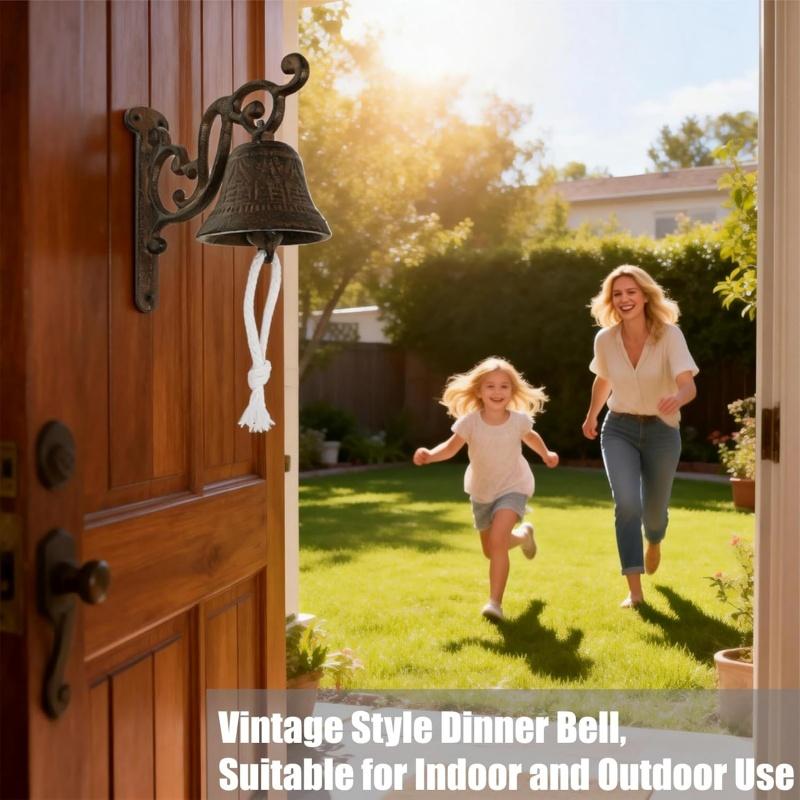 Ржавая Железная Дверная Звонница Деревенский Кронштейн Настенный Дверной Звонок Декор для Дома Дома Крыльца