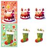 6 Photos/packages Santa Claus Theme Face Change Stickers Children Cartoon DIY Expression Change Packaging Decoration Stickers