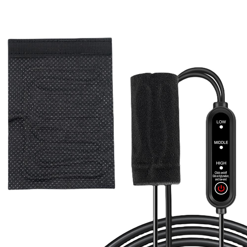 USB Motorcycle Heated Handgrips 3 Gears Electric Heater Grip Cover Anti Slip Heating Handlebar Warmer Winter Warm Accessories
