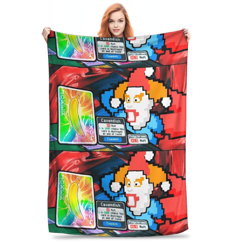Balatro Deck Blankets Flannel Novelty Warm Throw Blanket for Coverlet Spring/Autumn,