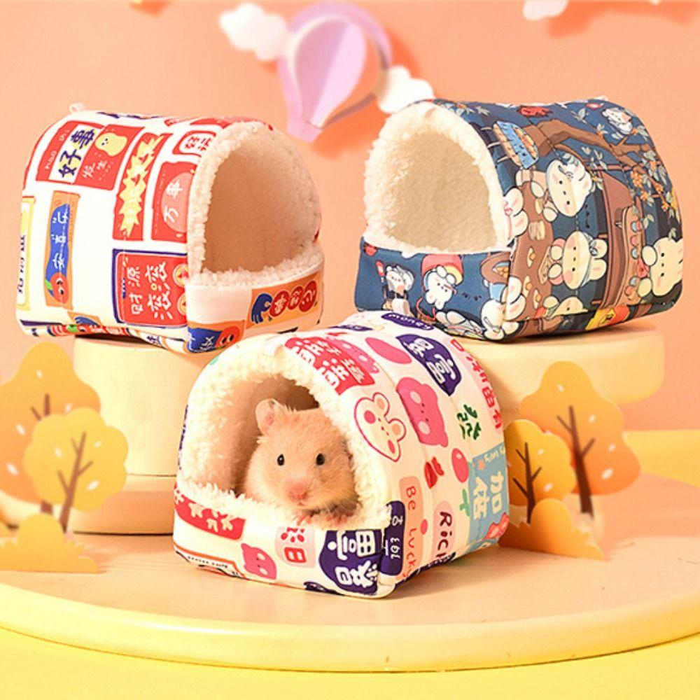 Cartoon Hamster Cotton Nest Thickened Ferret Hideouts For Hedgehog Ferret Golden Bear