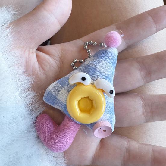 Юшэн Брелок с мультяшной куклой с большим ртом, Подвеска для сумки, Украшение, Насыщенный цвет макарон, Держатель для ключей, Мягкая тканевая подвеска для ключей