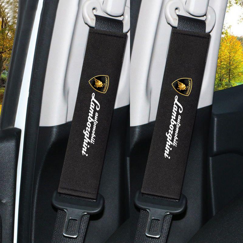 Fashion Car Cervical Spine Headrest Neck Pillow For Lamborghini Urus Huracan Aventador Premium Seat Belt Protect Shoulder Pads ZZ333