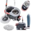 Spin Mop with Bucket On Wheels 128cm Grey