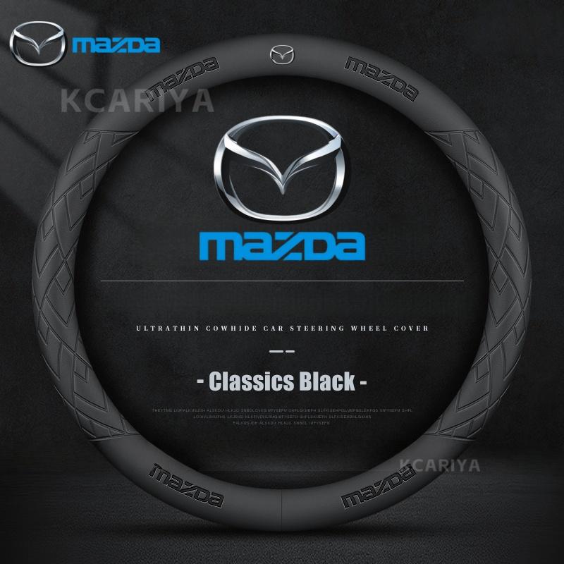 38 см Чехол на руль из углеродного волокна и кожи для Mazda 2 3 CX5 CX30 CX8 CX3 Mazda2 6 5 CX9 BT50 Автоаксессуары