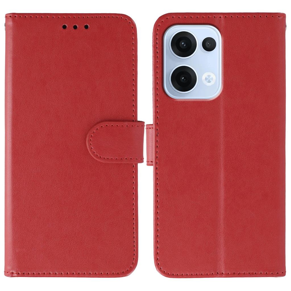 Для Oppo Reno13 5G (Глобальный) Чехол из ПУ кожи, откидной кошелек, чехол для телефона со шнурком