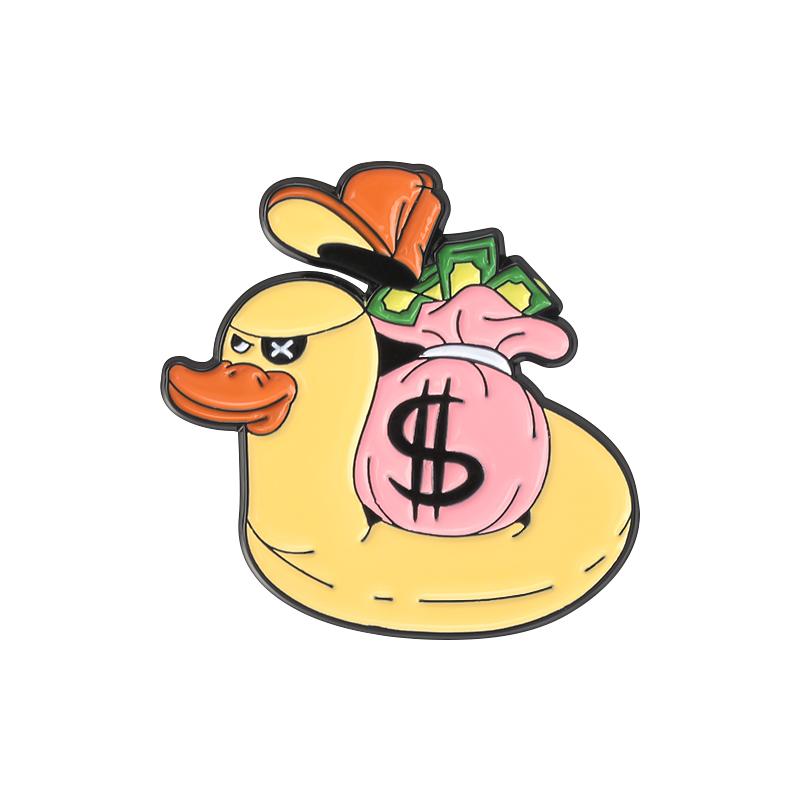 Creative US Dollar Money Collection Enamel Pins Cartoon Banknote Get Rich Brooches Backpack Lapel Badge Funny Jewelry for Gift