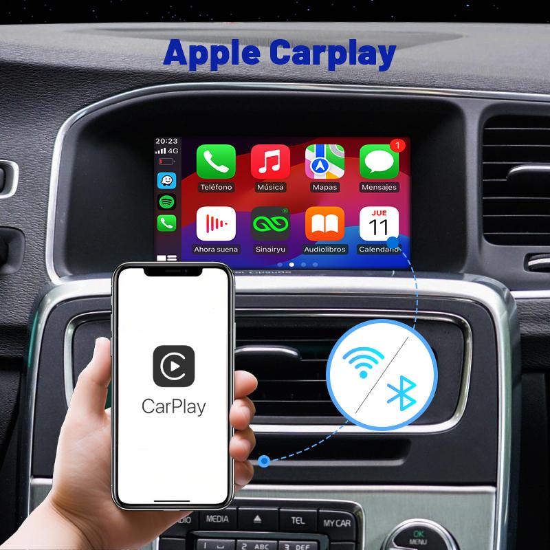 Sinairyu Беспроводной комплект CarPlay Android Auto, совместимый с Volvo S60 V40 V60 XC60 S80L 2015-2019 Mirror-Link