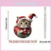 Car Accessory Acrylic Cat Cartoon Decor For Christmas Auto Festive Interior Gift