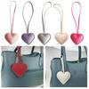 Bag Pendant Heart Shape Imitation Leather Keychain Vibrant Color Bag Decor Charm Bag Car Key Accessory