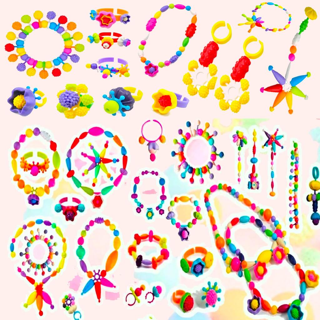 Рождественская упаковка включена в комплект Японский малый бизнес Набор аксессуаров из бисера Набор бусин Повязка на голову Подарок на день рождения Девочки 3 года 4 года 5 лет