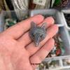 Подвеска-лиса из белого кристалла, браслет из агата, резная голова лисы из полудрагоценного камня.