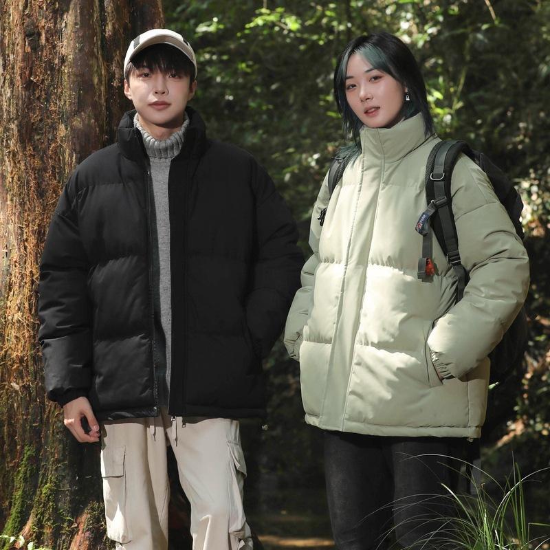 Large Yards of Cotton Clothing Men and Women Section of The Winter Padded Stand-up Collar Cotton Jacket Loose Thickened Couple Paragraph Cotton Jacket