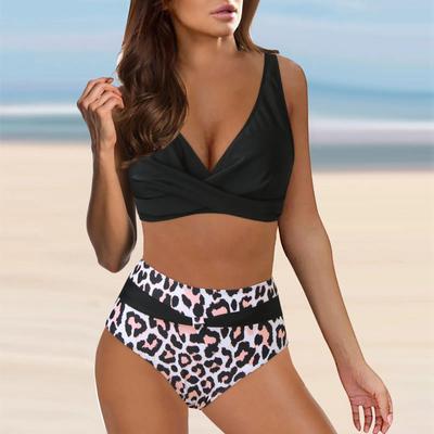 Женский купальник из двух частей, однотонный купальник, эластичный боди, купальник пуш-ап, пляжная одежда, купальный костюм большого размера, танкини 2024