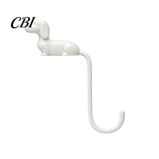 Strong Load Bearing Wall Hangers Animal Long Tail Adhesive Hook, Cat/Dog Shape Hanger, Mounted Durable Metal Utility Hooks Decorative No Punching
