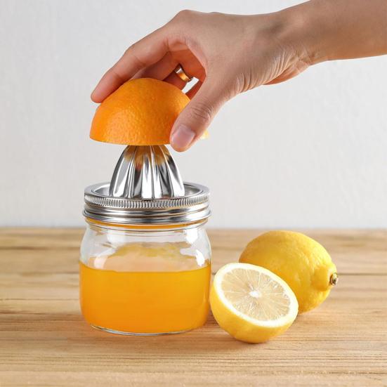 Yousheng Lemon Orange Juicer Ручная соковыжималка Ручной пресс-соковыжималка Крышка для банки Mason с широким горлом Соковыжималка для цитрусовых