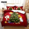 Christmas Digital Printing Bedding Set Christmas Santa Duvet Cover Set 3D Bedding Linen Queen Size Fashion Design