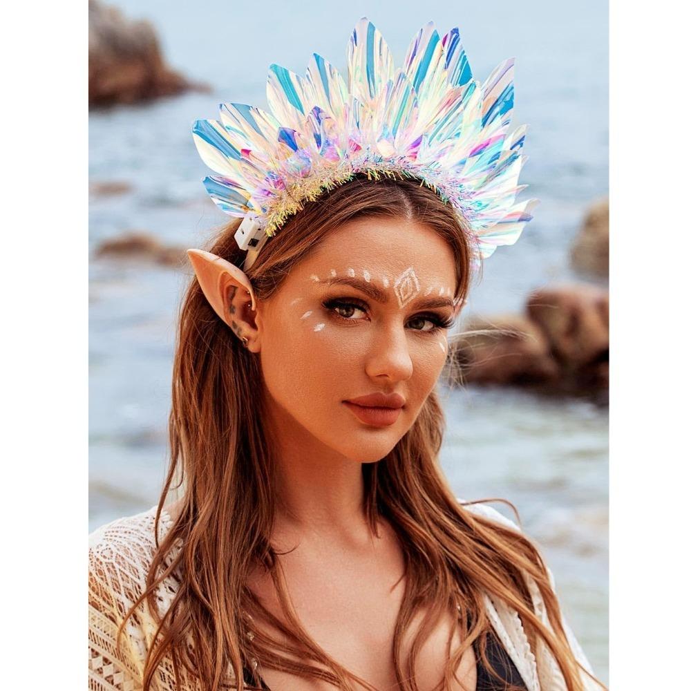 Fashion Glowing Crown Light Up Headband with Color Change LED Hairband Party Cosplay Hair Accessories