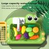 Mini Toddler Playhouse Dishwasher Set Electric Water Circulation Simulated Faucet Rotating Heat-Resistant Quick-Drying Basket Pretend Role Play