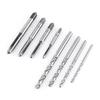 9Pcs/Set Screw Taps & T-Shaped Wrench & Drill Bits Threading Tapping Hand Tool Kit