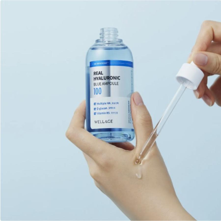 WELLAGE Real Hyaluronic Blue 100 ампул 75 мл 1+1 специальный набор